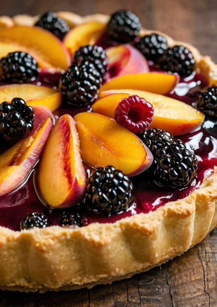 PEACH BLACKBERRY TART