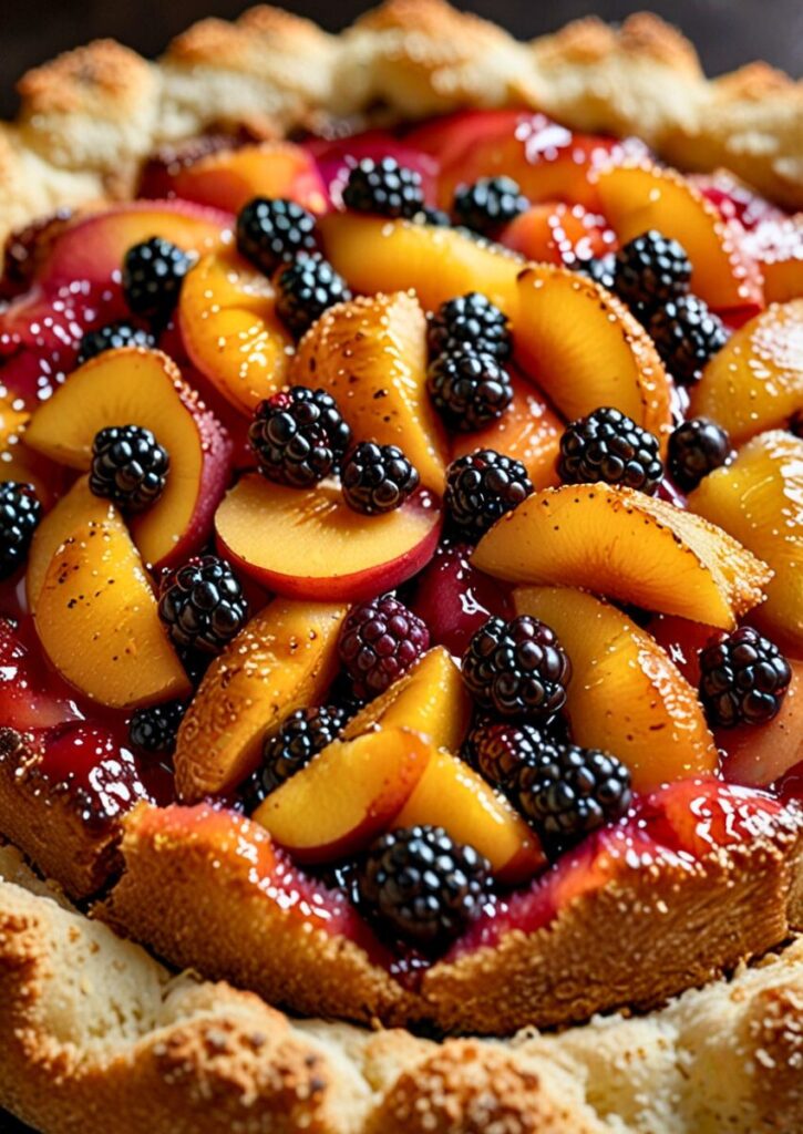 PEACH BLACKBERRY TART
