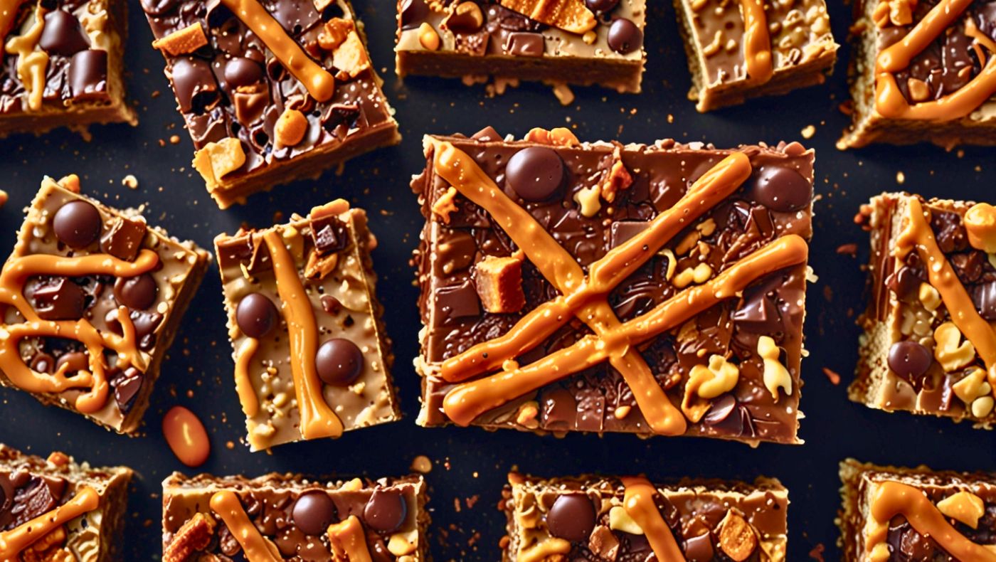 Salted Chocolate and Caramel Pretzel Bars