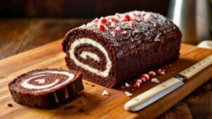 Chocolate Peppermint Cake Roll
