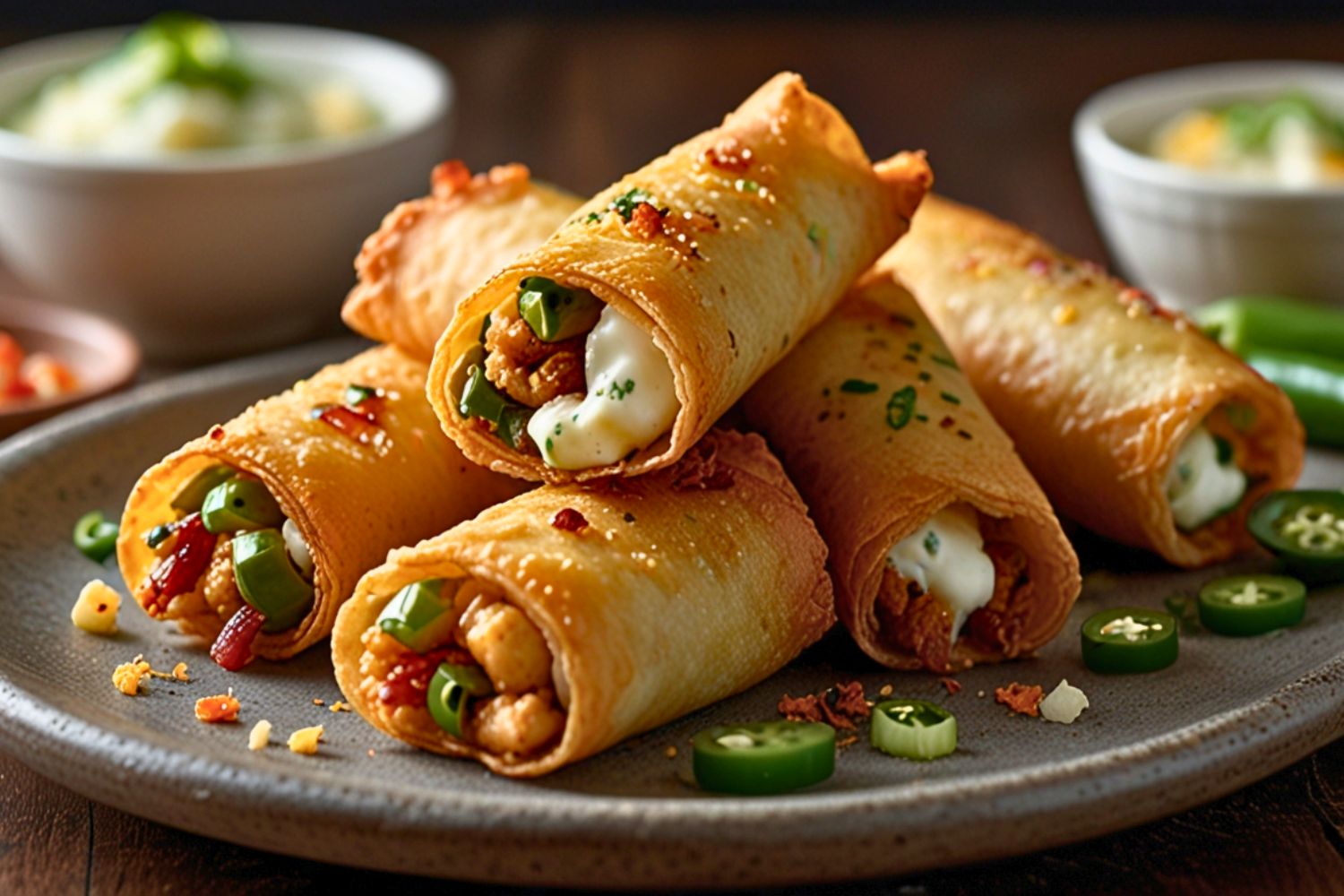 Jalapeño Popper Egg Rolls
