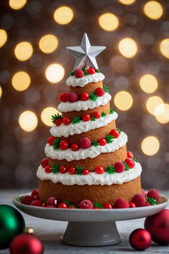 Christmas Tree Cake Dip with Sprinkles