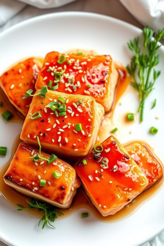 Air Fryer Bang Bang Salmon Bites