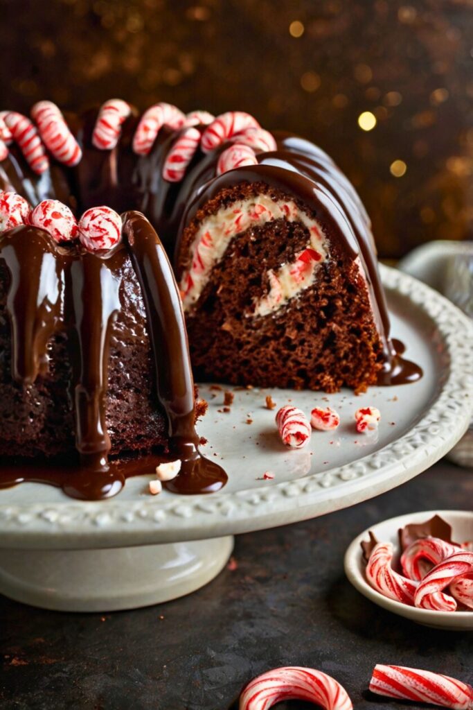 Chocolate Peppermint Bundt Cake