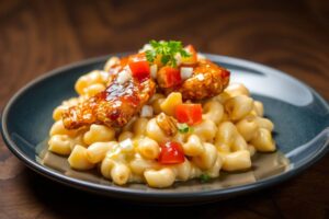 Honey Pepper Chicken Mac and Cheese