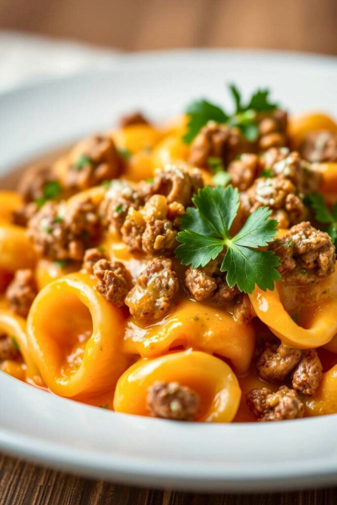 Creamy Beef and Shells