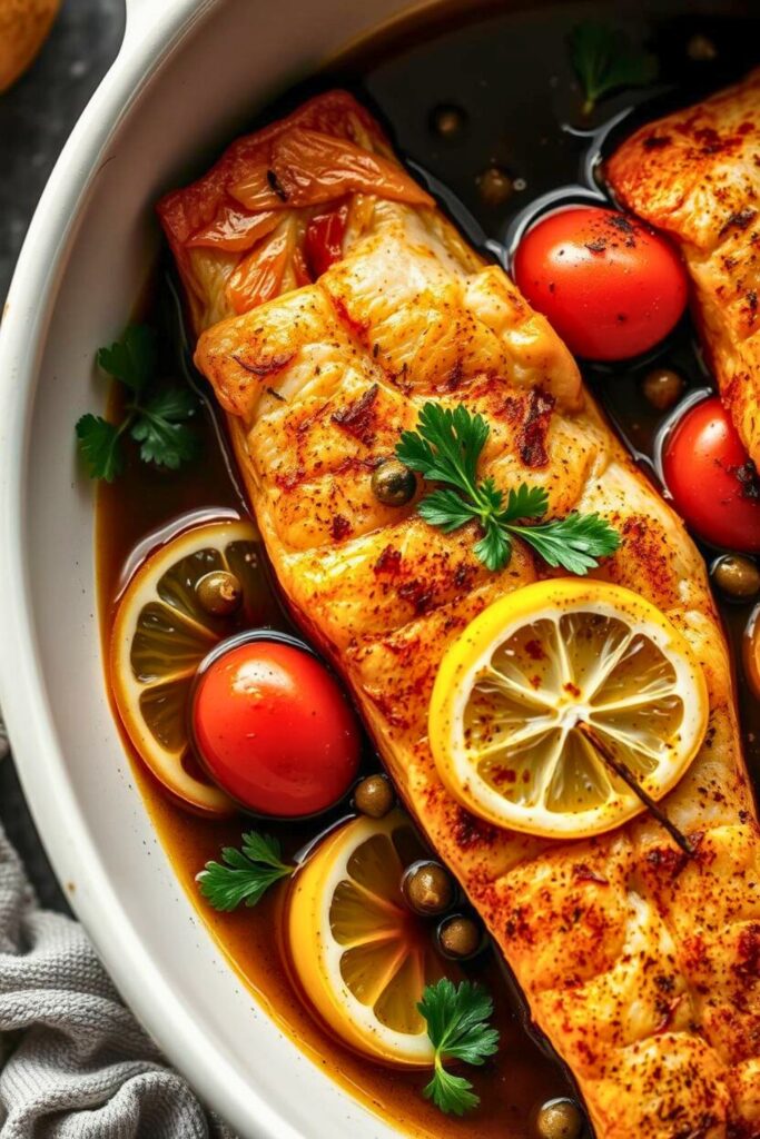 EASY MEDITERRANEAN BAKED FISH