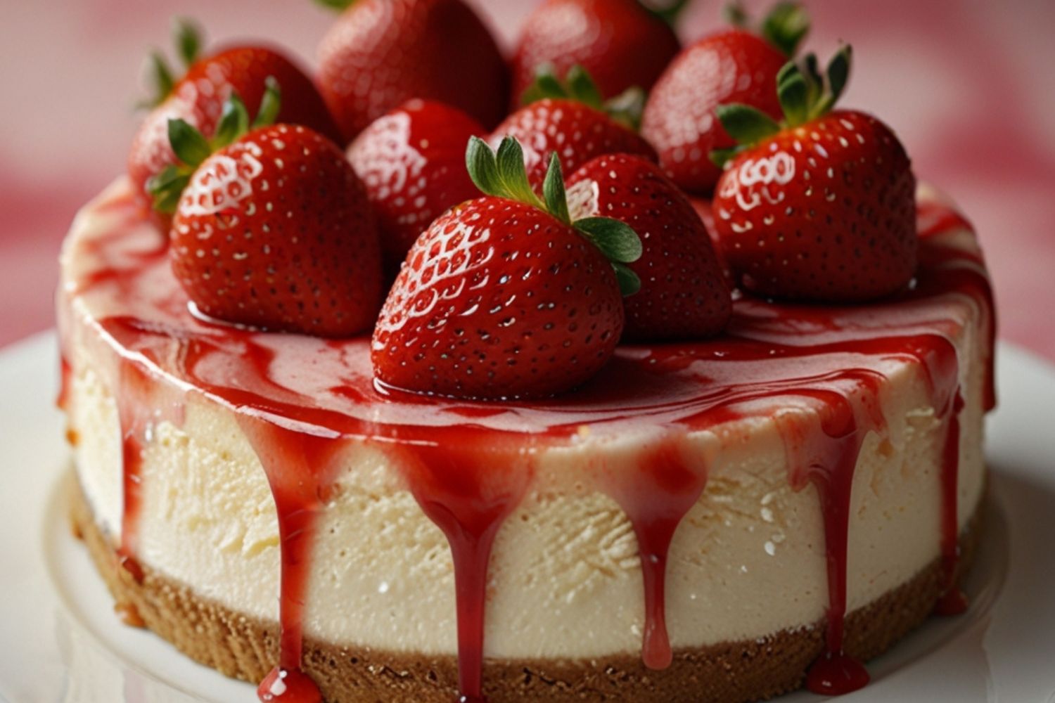 Strawberry Swirl Cheesecake That Looks Fancy, Bakes Easy