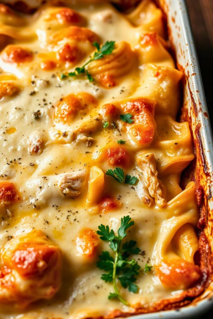 THE BEST EASY CHICKEN ALFREDO LASAGNA