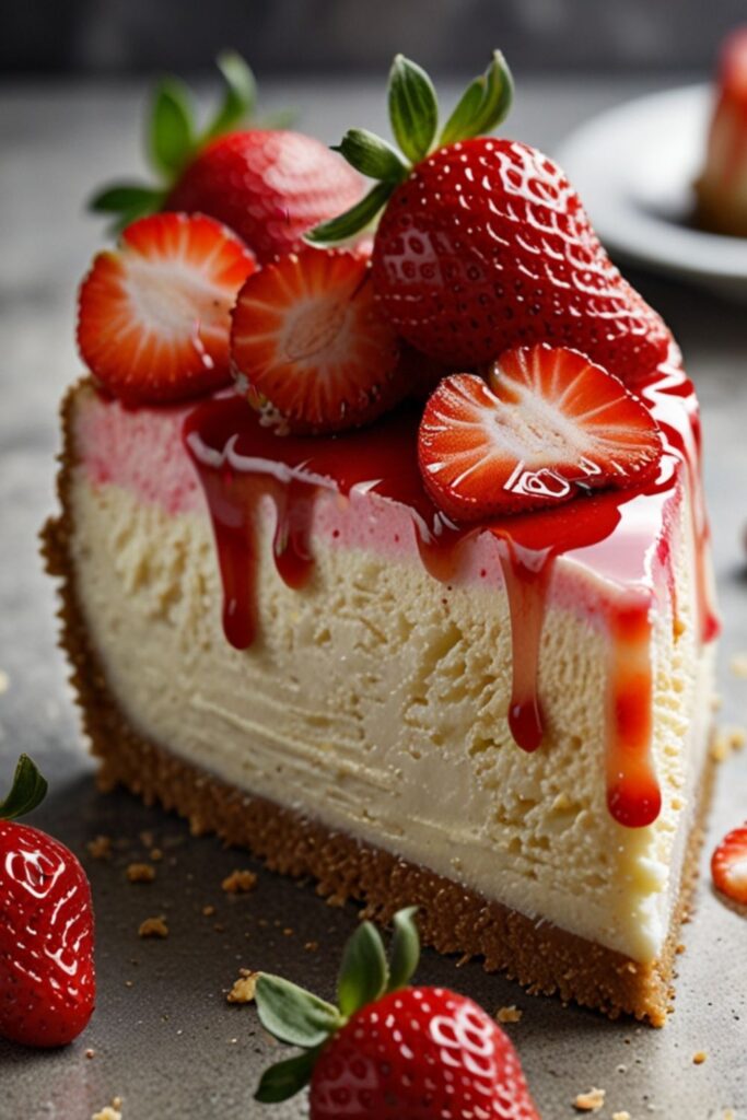 Strawberry Swirl Cheesecake