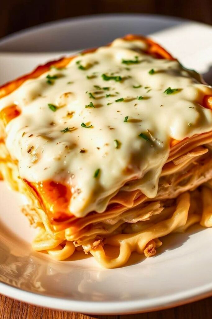 Homemade Chicken Alfredo Lasagna