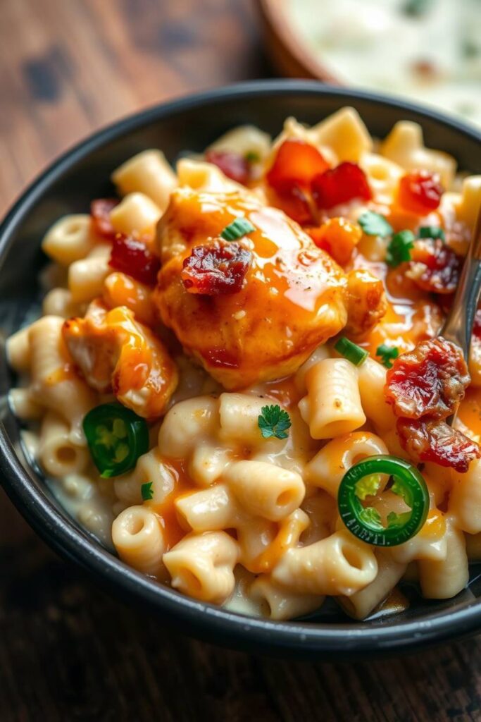 Honey Pepper Chicken Mac and Cheese