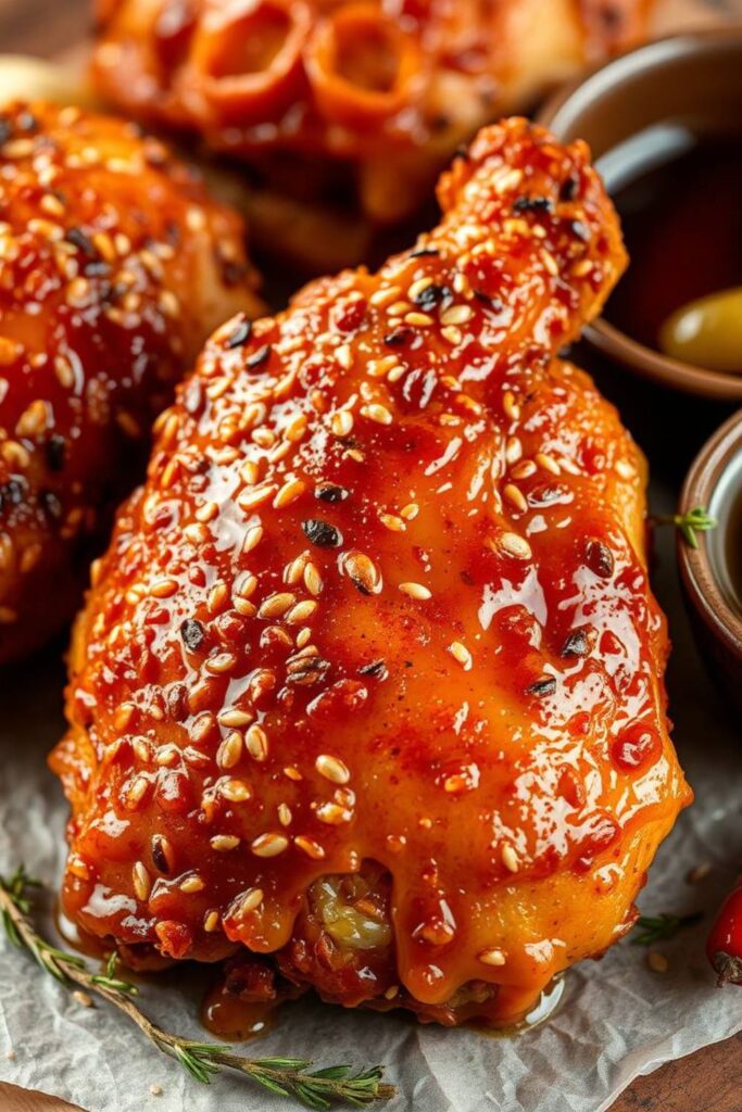 Baked Crunchy Hot Honey Chicken