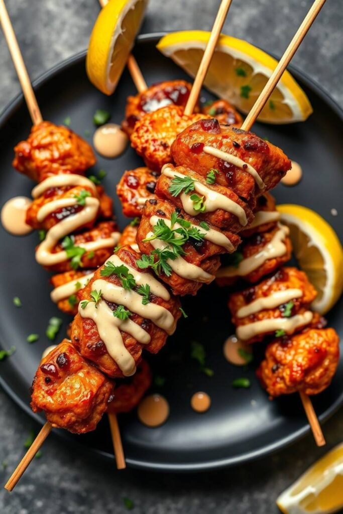 Bang Bang Chicken Skewers