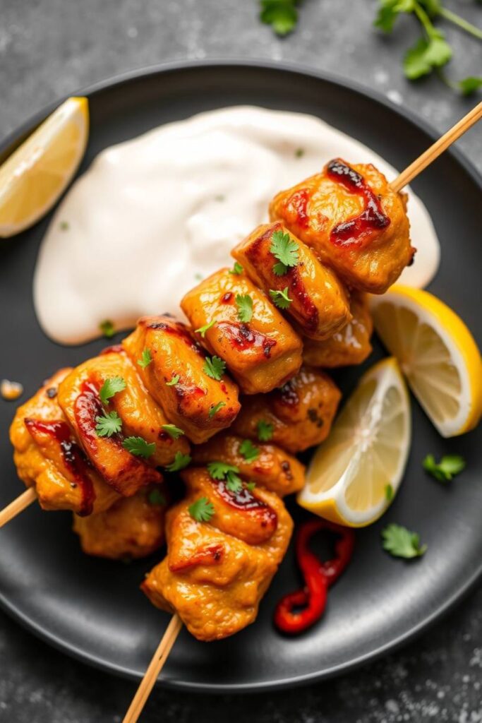 Bang Bang Chicken Skewers