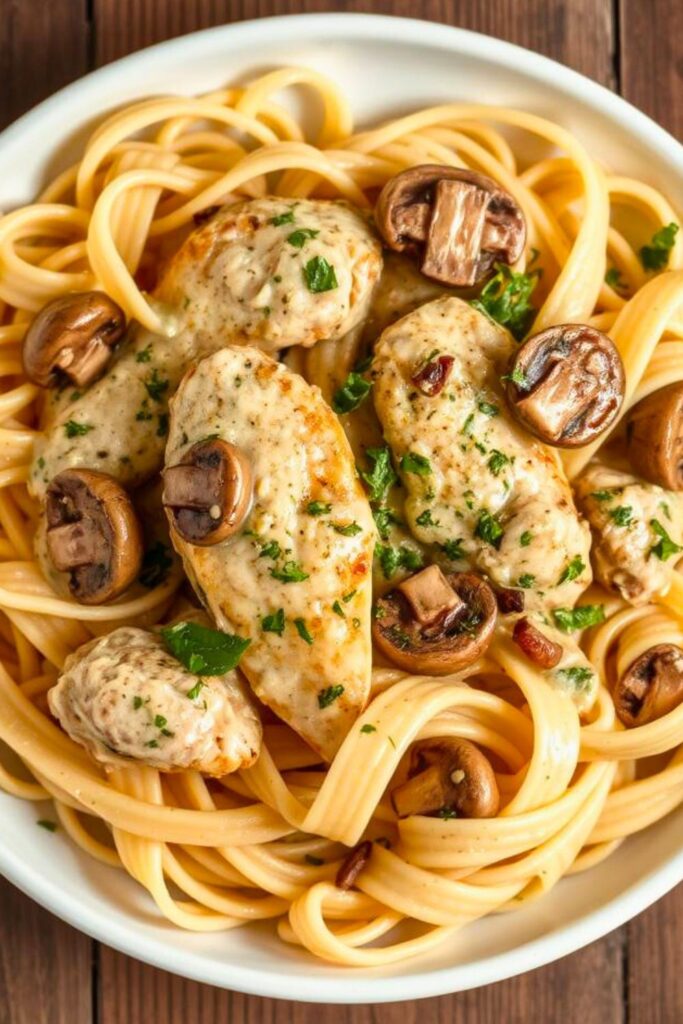 Chicken Marsala Fettuccine