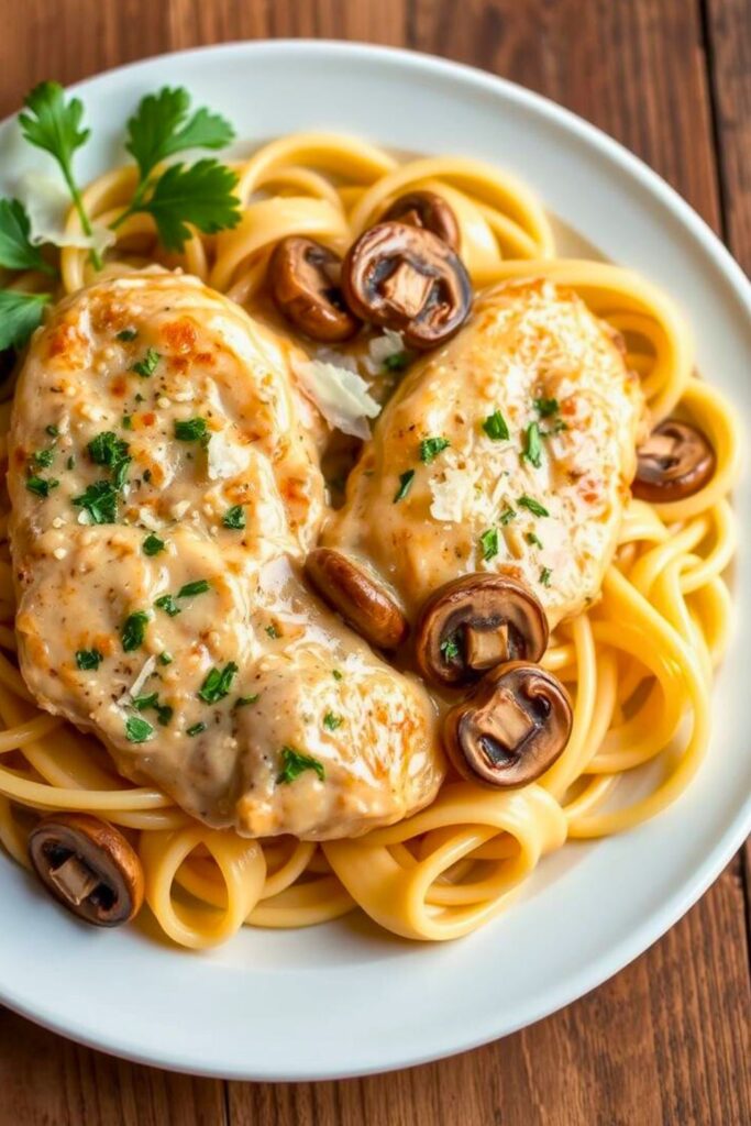 Chicken Marsala Fettuccine