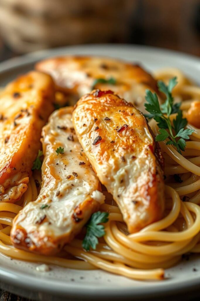 Chicken With Buttered Noodles