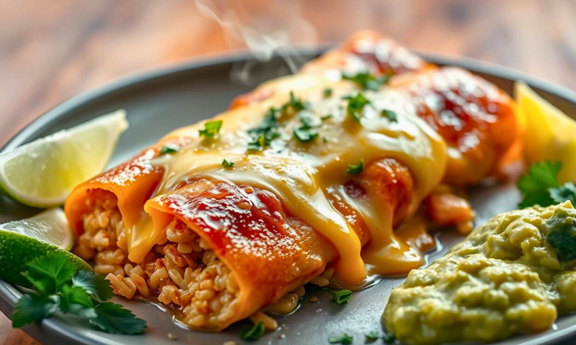 Chicken and Rice Enchiladas