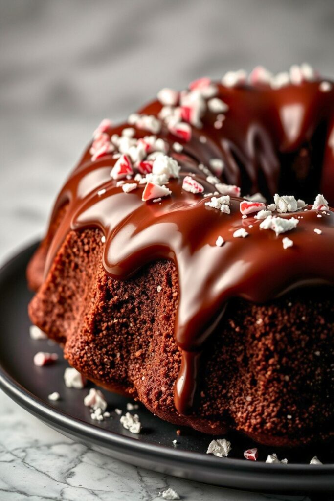 Chocolate Peppermint Bundt Cake