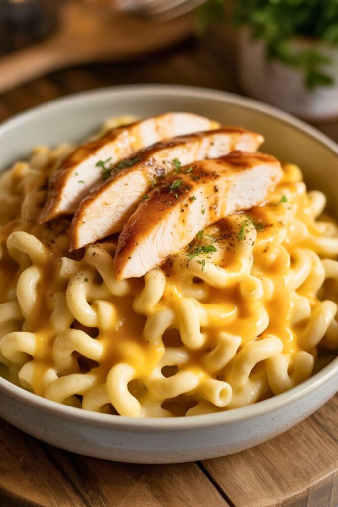 Creamy Honey Pepper Chicken Mac and Cheese