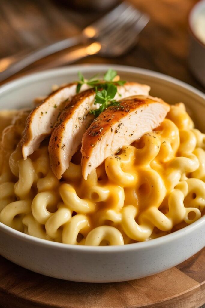 Creamy Honey Pepper Chicken Mac and Cheese