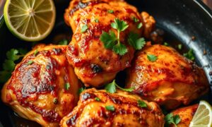 Crispy Cilantro Lime Chicken Thighs