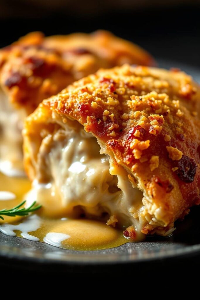 Crispy and Creamy Chicken Cordon Bleu with Dijon Sauce