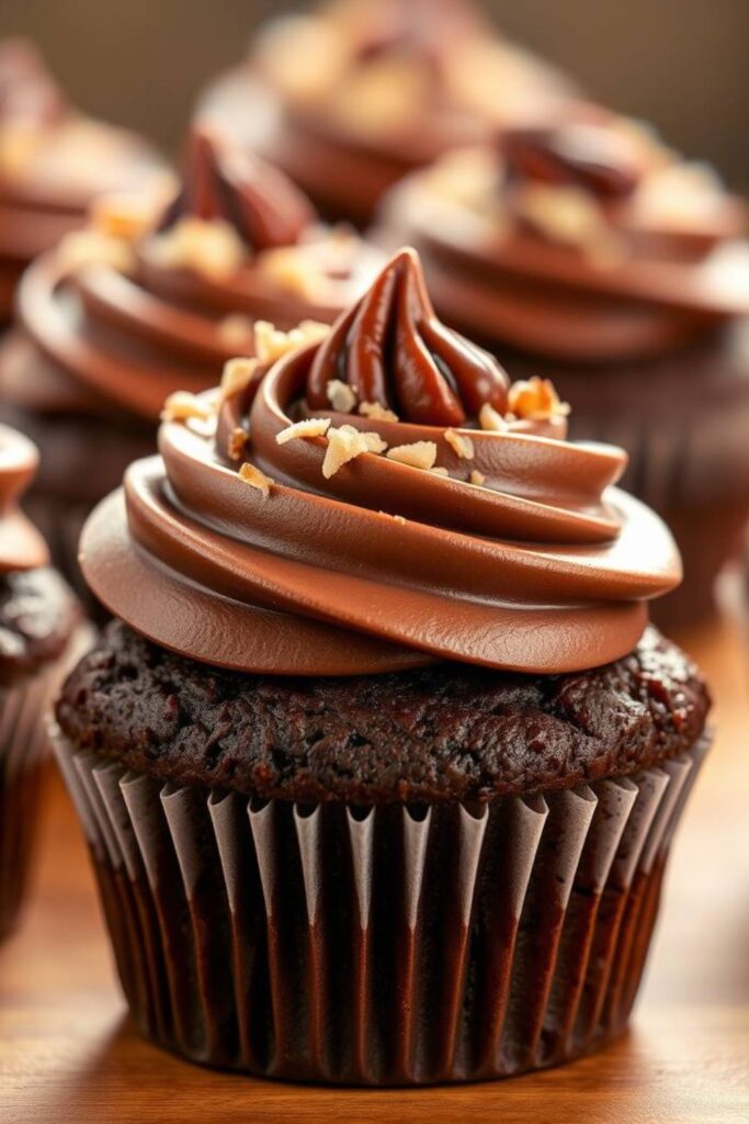 German Chocolate Cupcakes