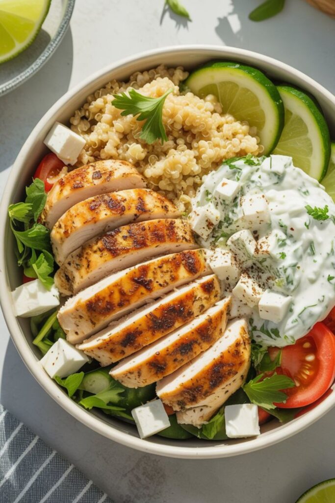 Greek Chicken Quinoa Bowl