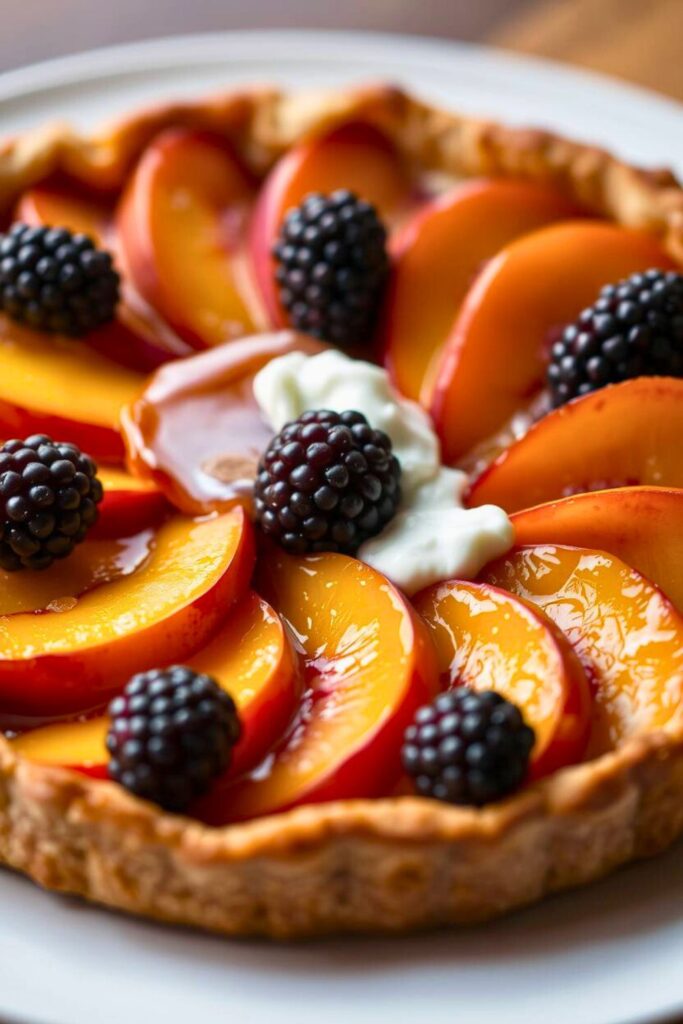 Peach Blackberry Tart