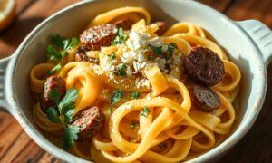 Saucy Sausage And Lemon Pasta