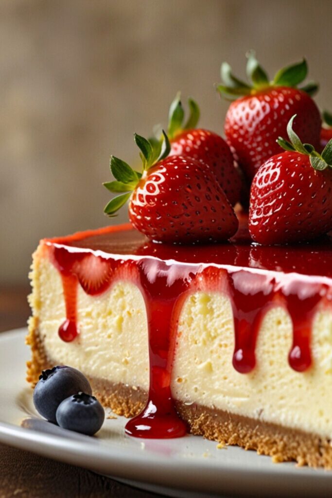 Strawberry Swirl Cheesecake