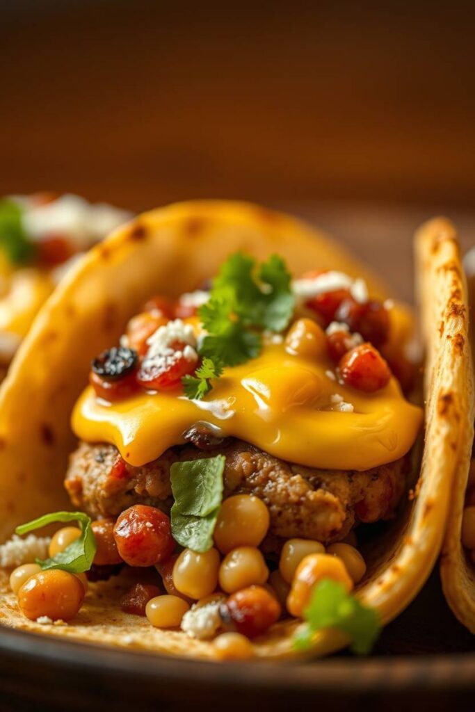 Street Corn Smash Burger Tacos