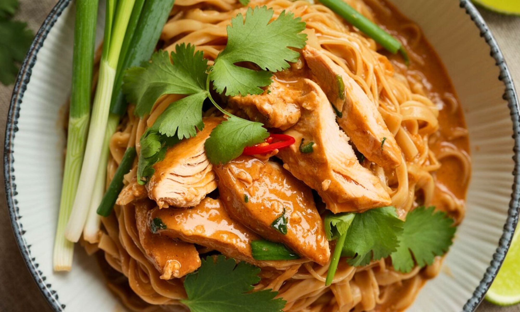 12 Minutes Thai Chicken Peanut Noodles