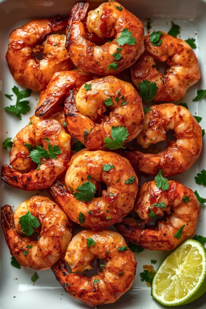 BBQ Grilled Prawns With Garlic Lemon Chili