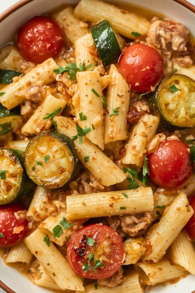 Chicken Sausages with Zucchini