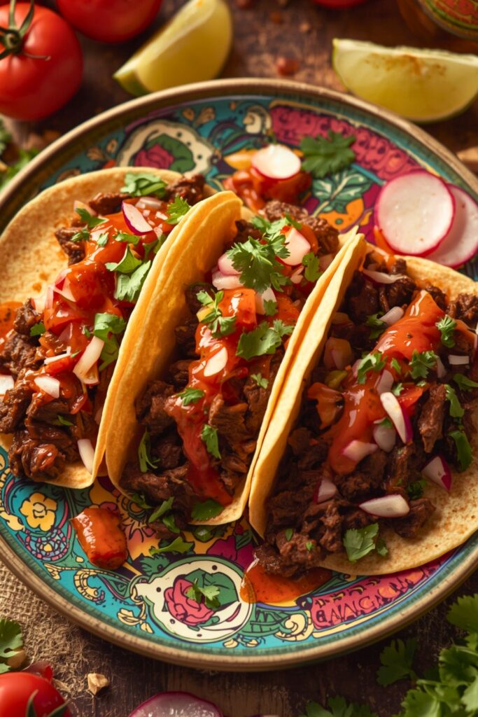 Chipotle Beer Braised Beef Tacos