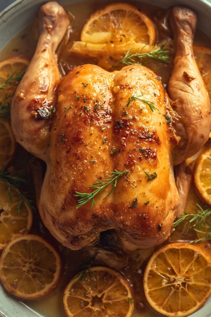 Clementine Roast Chicken With Fennel and Honey