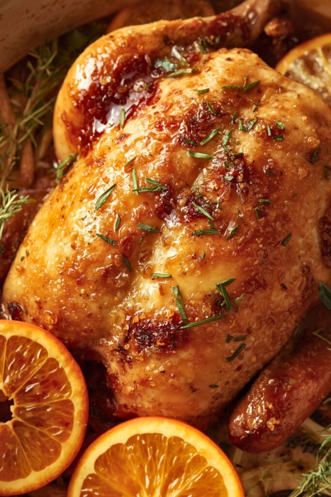 Clementine Roast Chicken With Fennel and Honey
