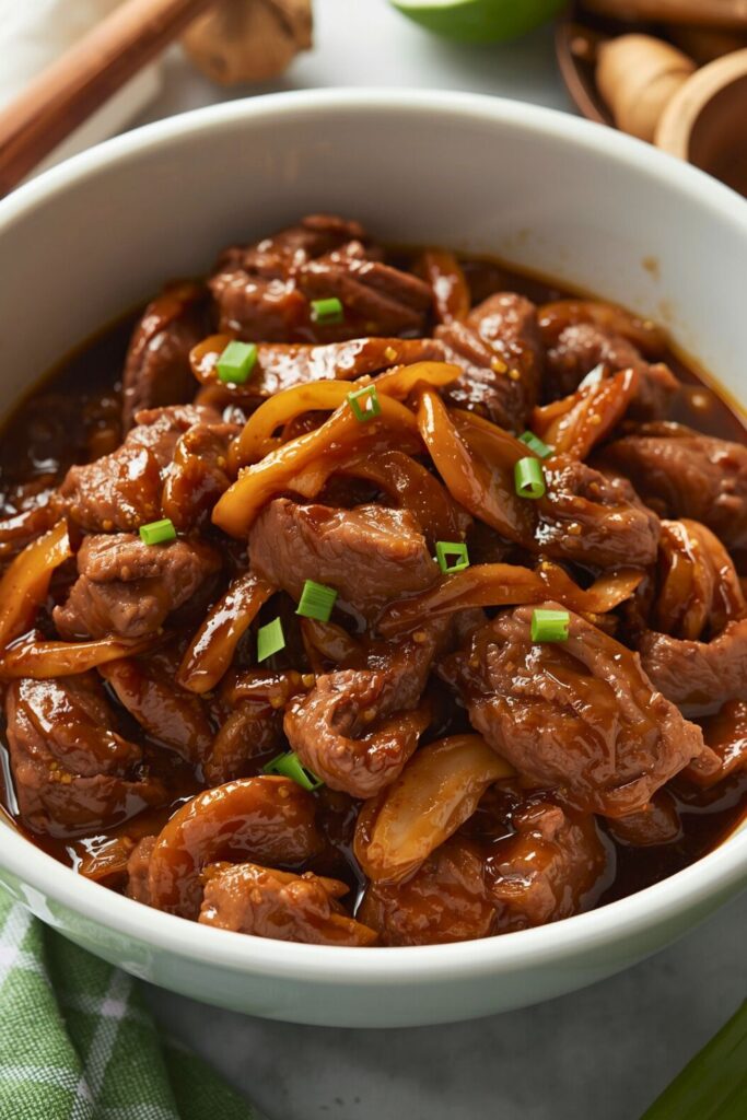 Ginger Beef and Onion Stir Fry
