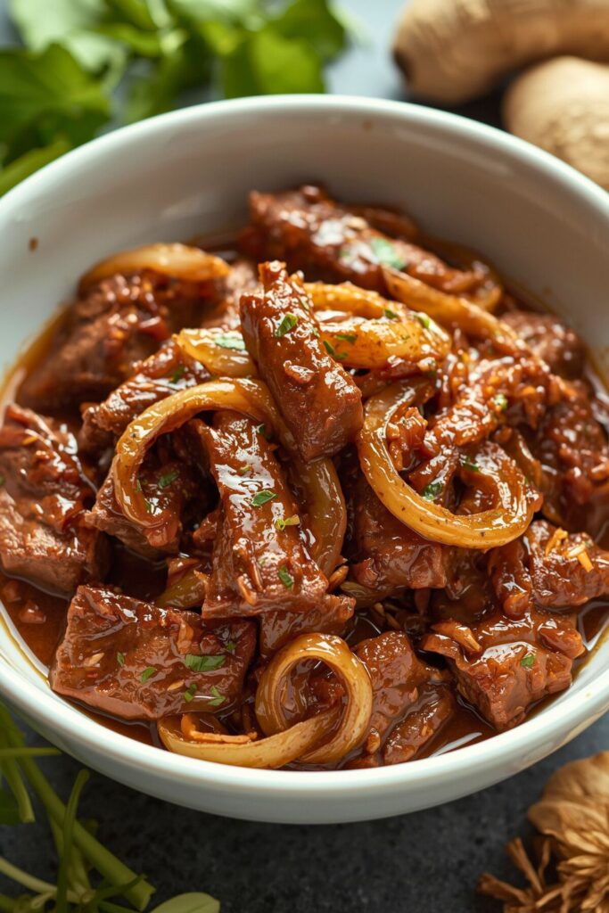 Ginger Beef and Onion Stir Fry