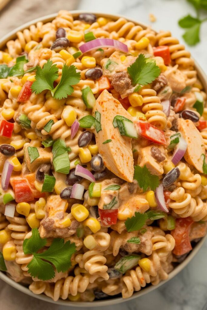 Gourmet Buffalo Chicken Pasta Salad