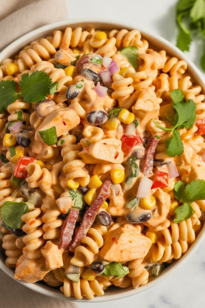 Gourmet Buffalo Chicken Pasta Salad