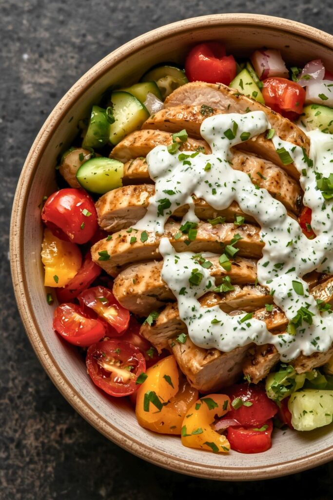 Greek Chicken Tzatziki Bowls