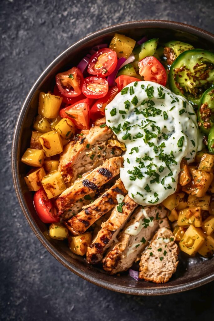Greek Chicken Tzatziki Bowls