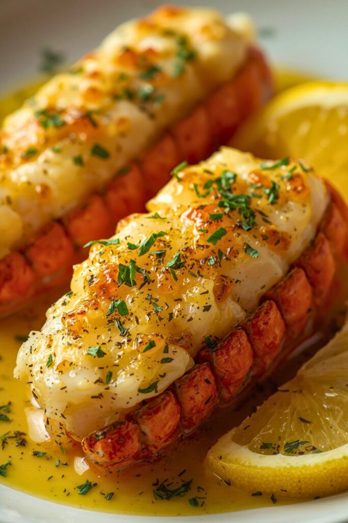 Herb Infused Butter Poached Lobster Tails