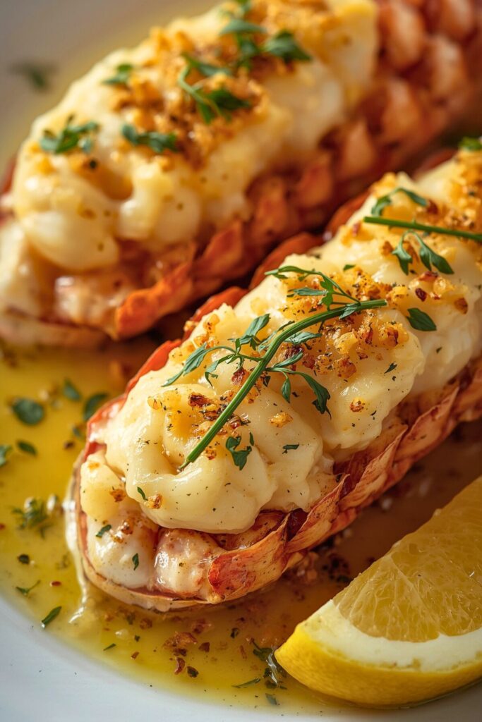 Herb Infused Butter Poached Lobster Tails
