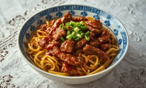 Honey Soy Crispy Beef And Noodles