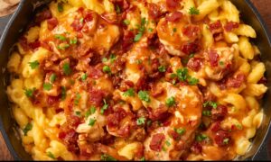 Irresistible Loaded Cheeseburger Pasta